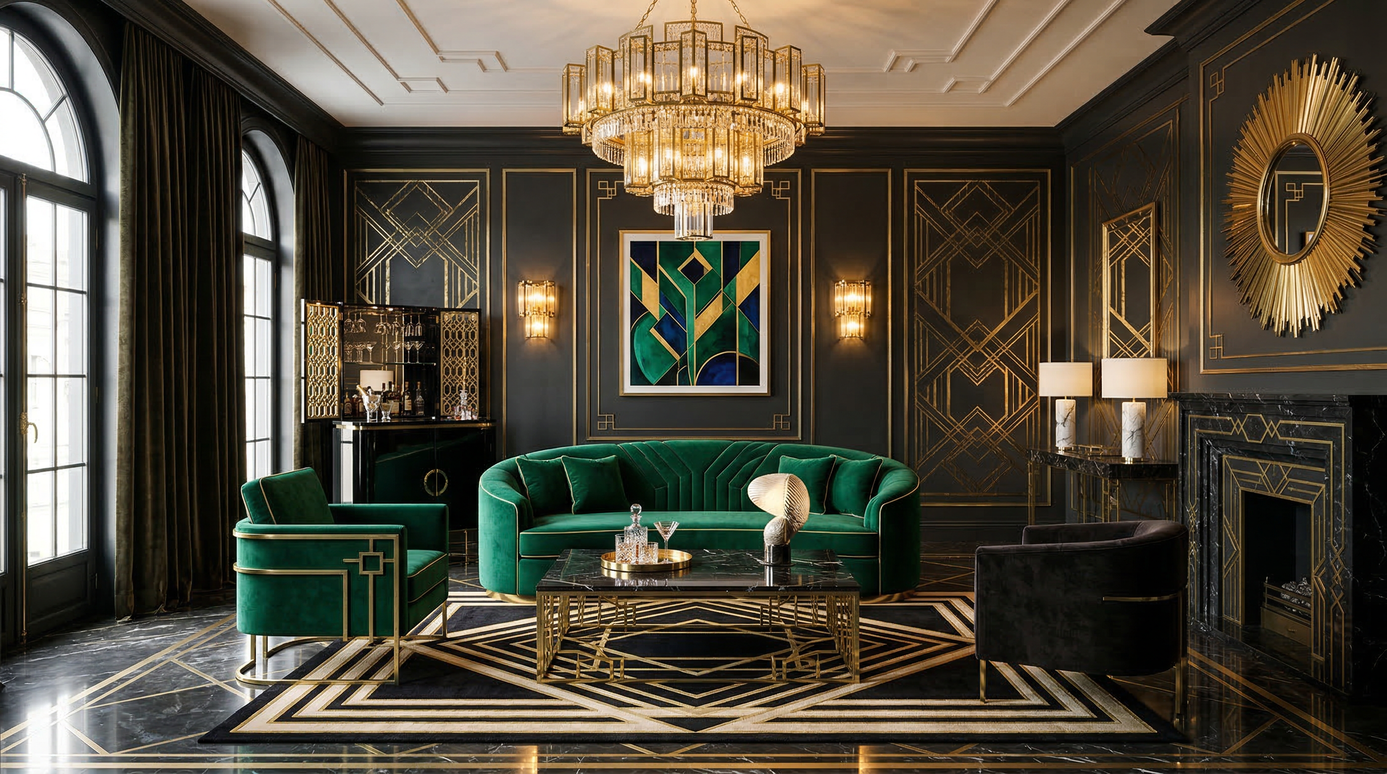 Art Deco living room