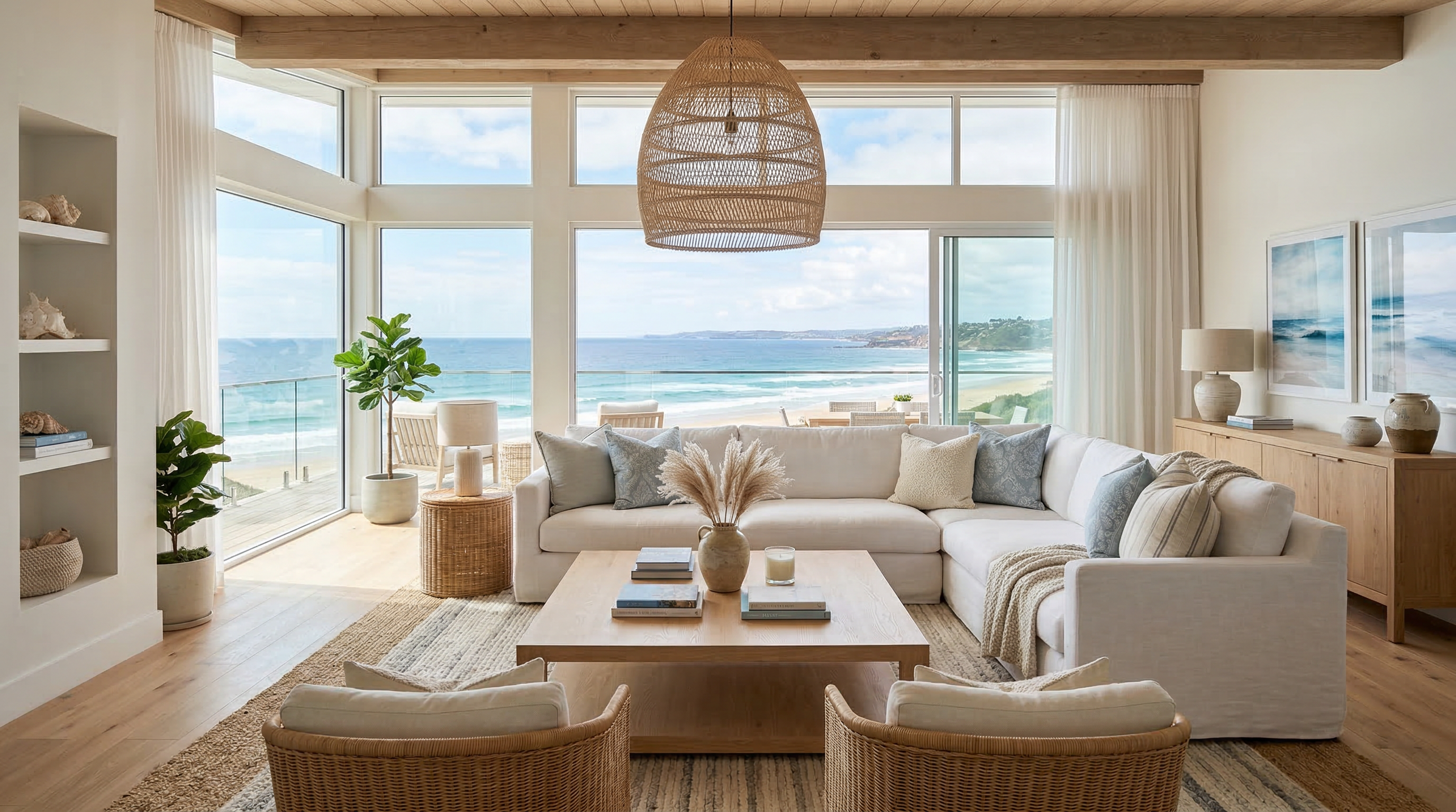 Coastal Luxury living room